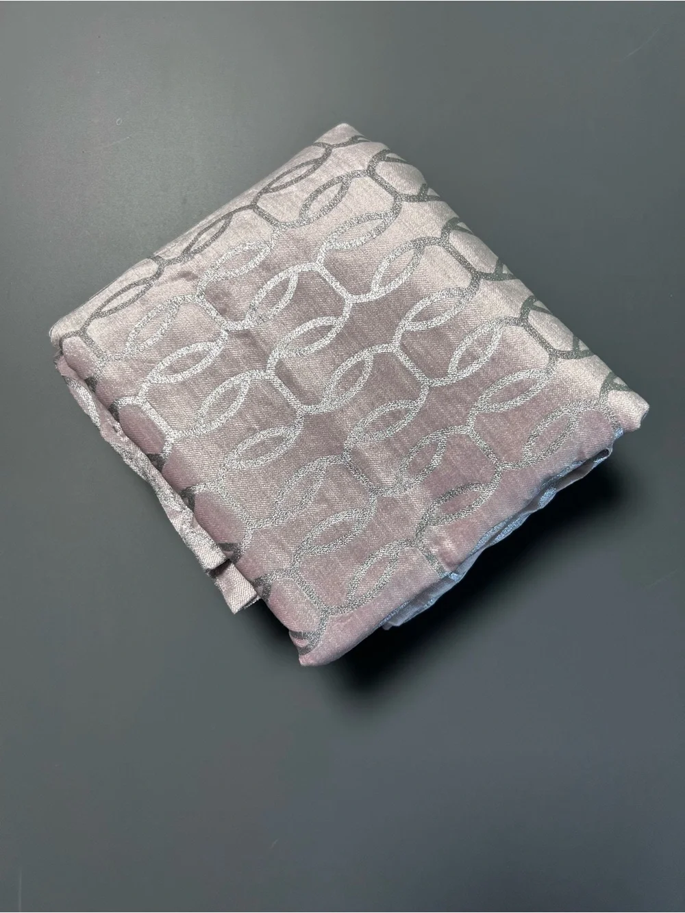 Pottery Barn Baby Crib Skirt Amelia Velvet Bedskirt Metallic Cotton Nursery NWT